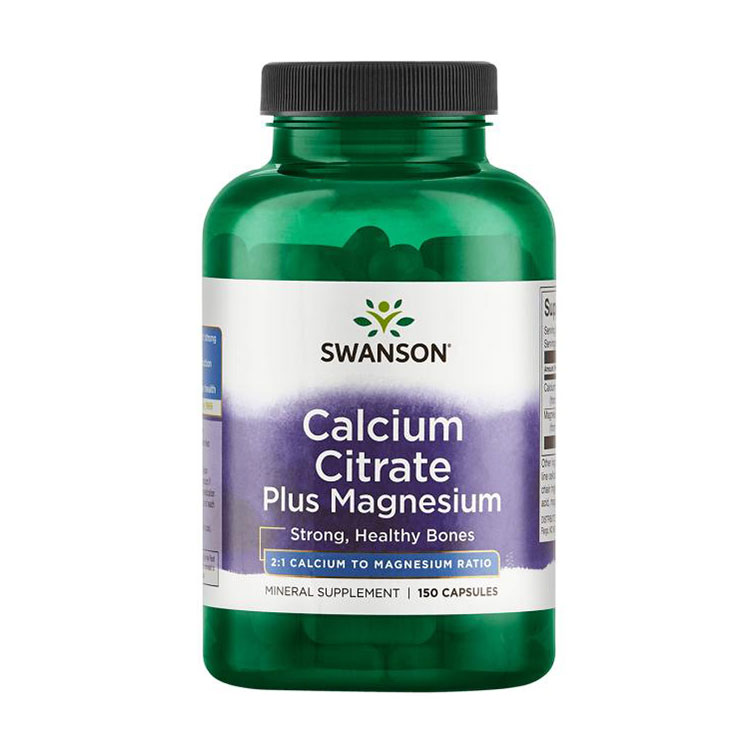 Цитрат кальцію + магній Swanson Calcium Citrate Plus Magnesium, 150 капсул