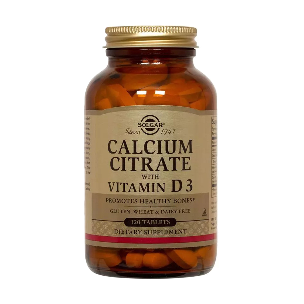 Цитрат кальцію з вітаміном Д3 Solgar Calcium Citrate With Vitamin D3, 120 таблеток